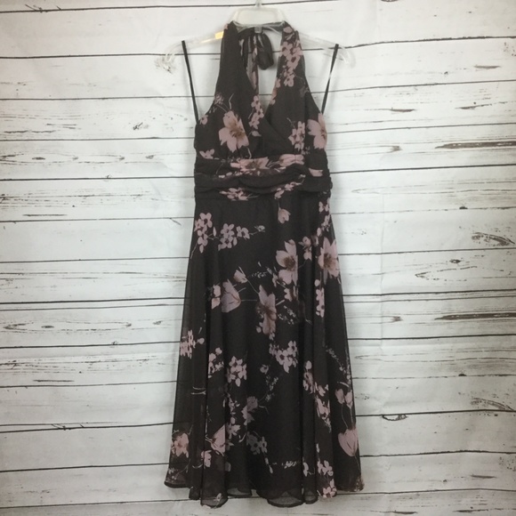 Connected Floral Halter Style Dress, Size 12 - Picture 6 of 8